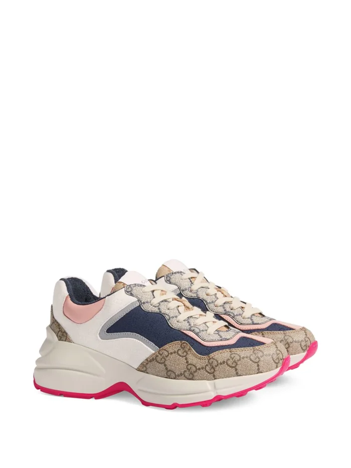 GG RHYTON SNEAKER BEIGE/EBONY AND BEIGE/BLUE - Image 4
