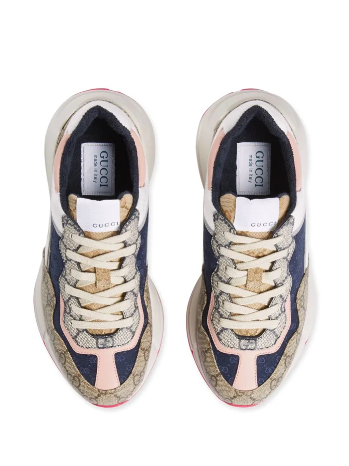 GG RHYTON SNEAKER BEIGE/EBONY AND BEIGE/BLUE - Image 3