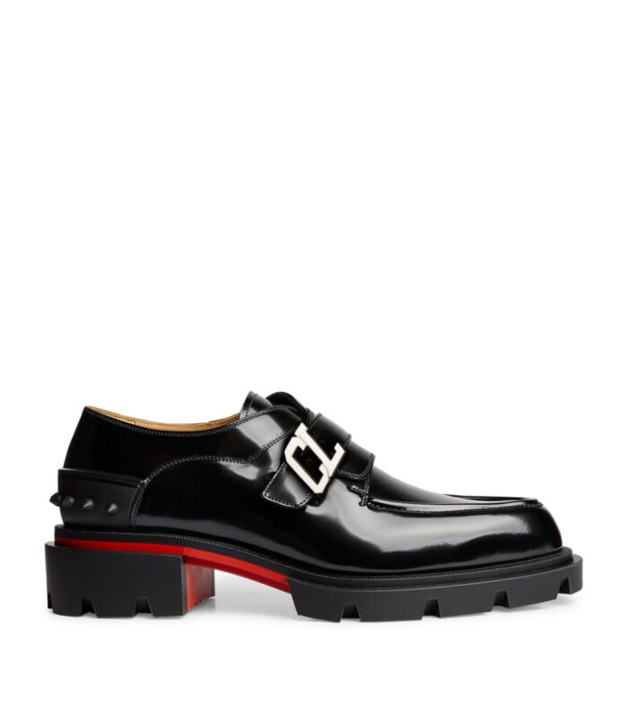 CHRISTIAN LOUBOUTIN – MOCASSINS OUR GORGES – CUIR NOIR